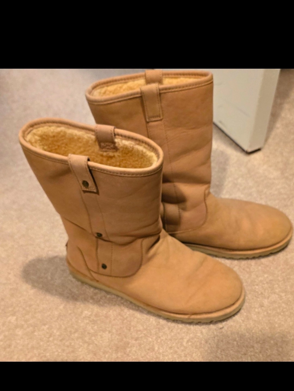 Uggs Women's Tan Shearling-Lined Mid-Calf Boots
